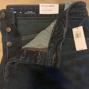 NEW WITH TAGS Old Navy Dark Denim High-Rise Skirt